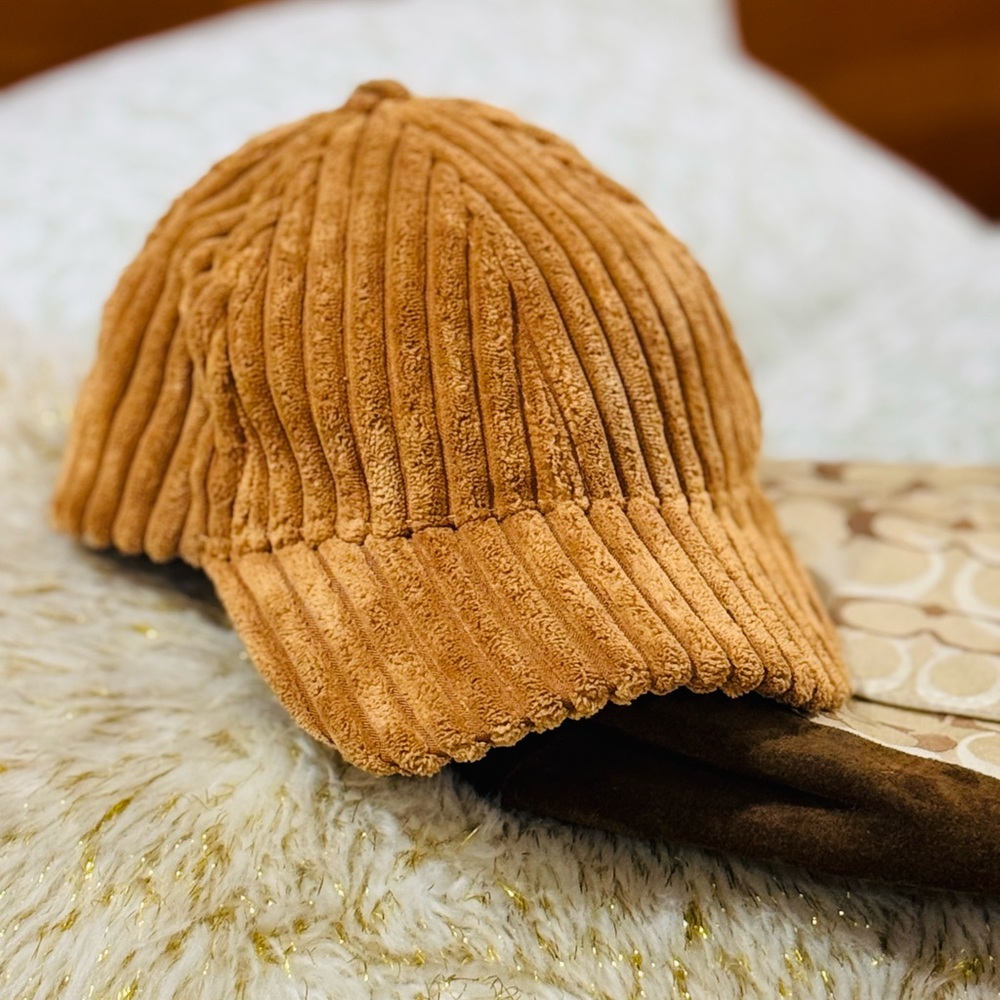 Free People Tan Corduroy Cap NWT